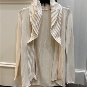 Cream shawl collar cardigan